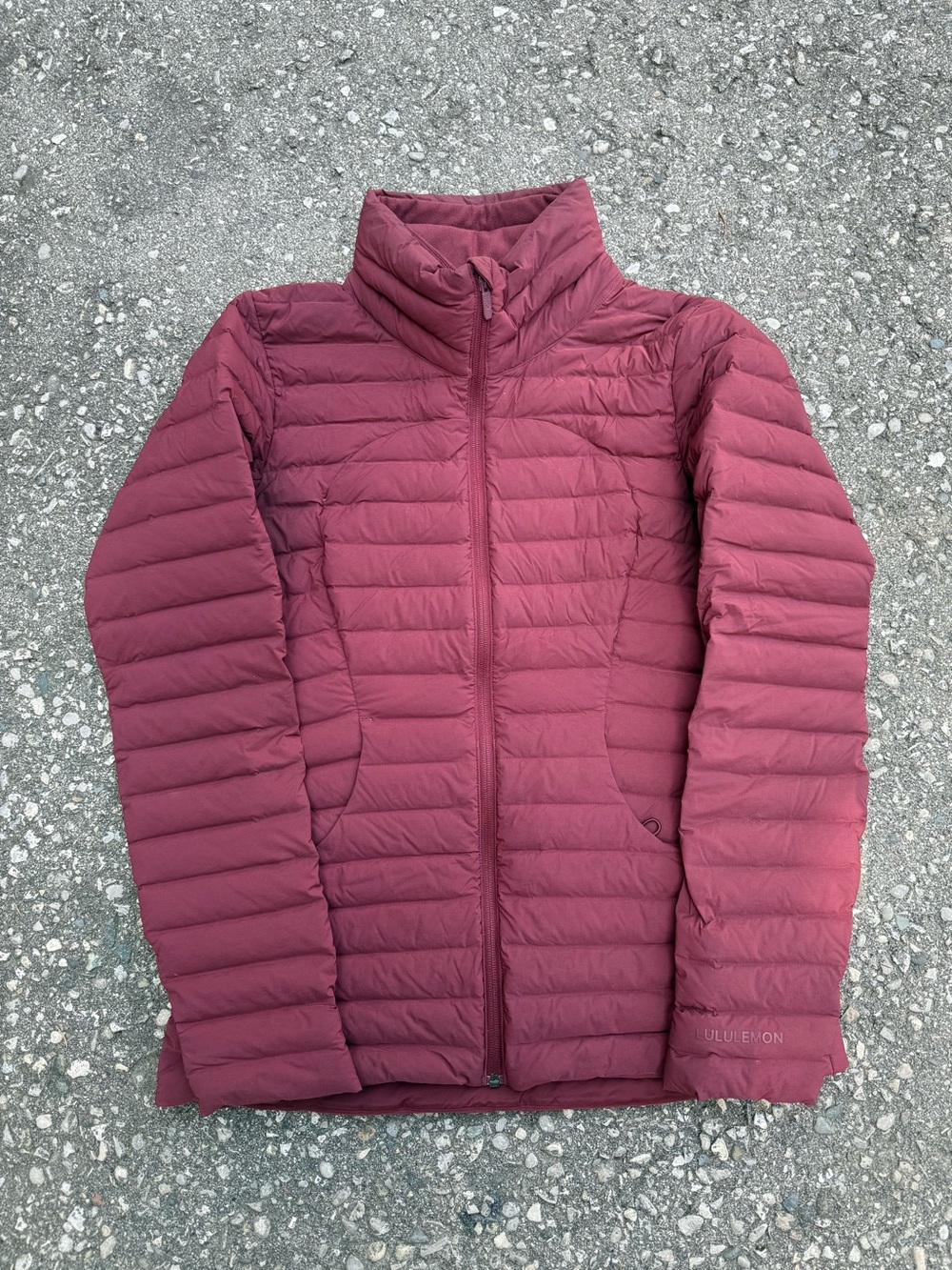Lululemon Lightweight 700 Down Zip Up Quilted Jacket - Deep Mauve